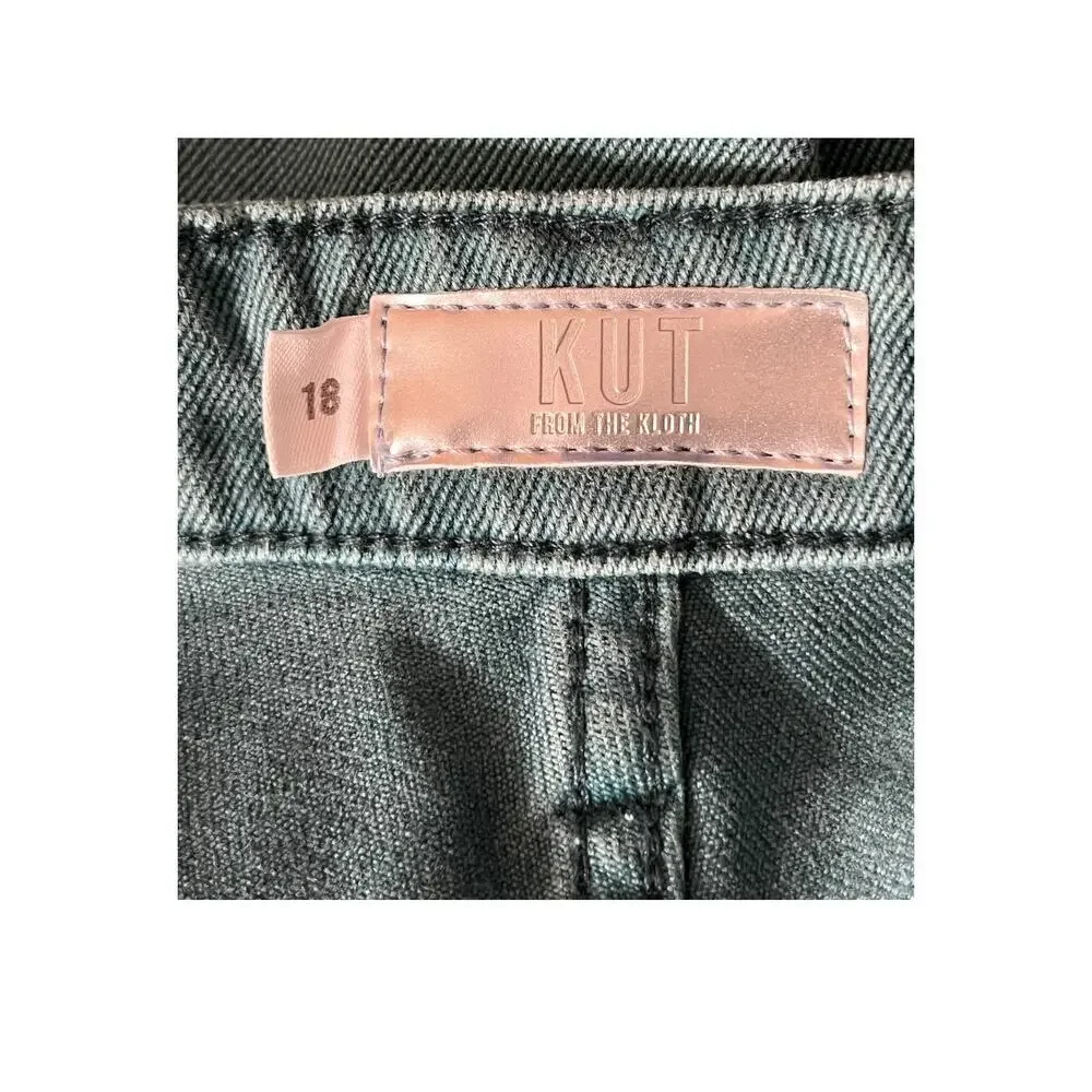 Kut from the Kloth shorts Jane high rise long inseam teal size 18
